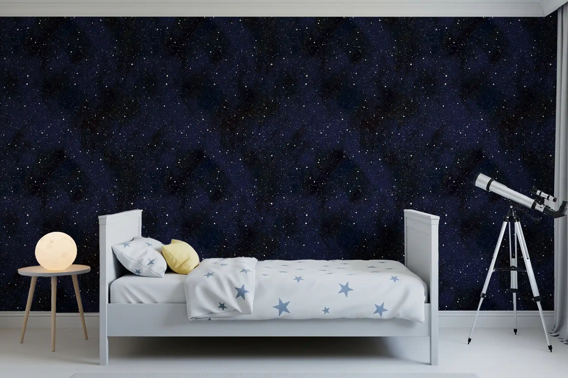 Midnight Stardust Ink Wash Wallpaper⁠