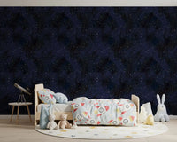 Midnight Stardust Ink Wash Wallpaper⁠