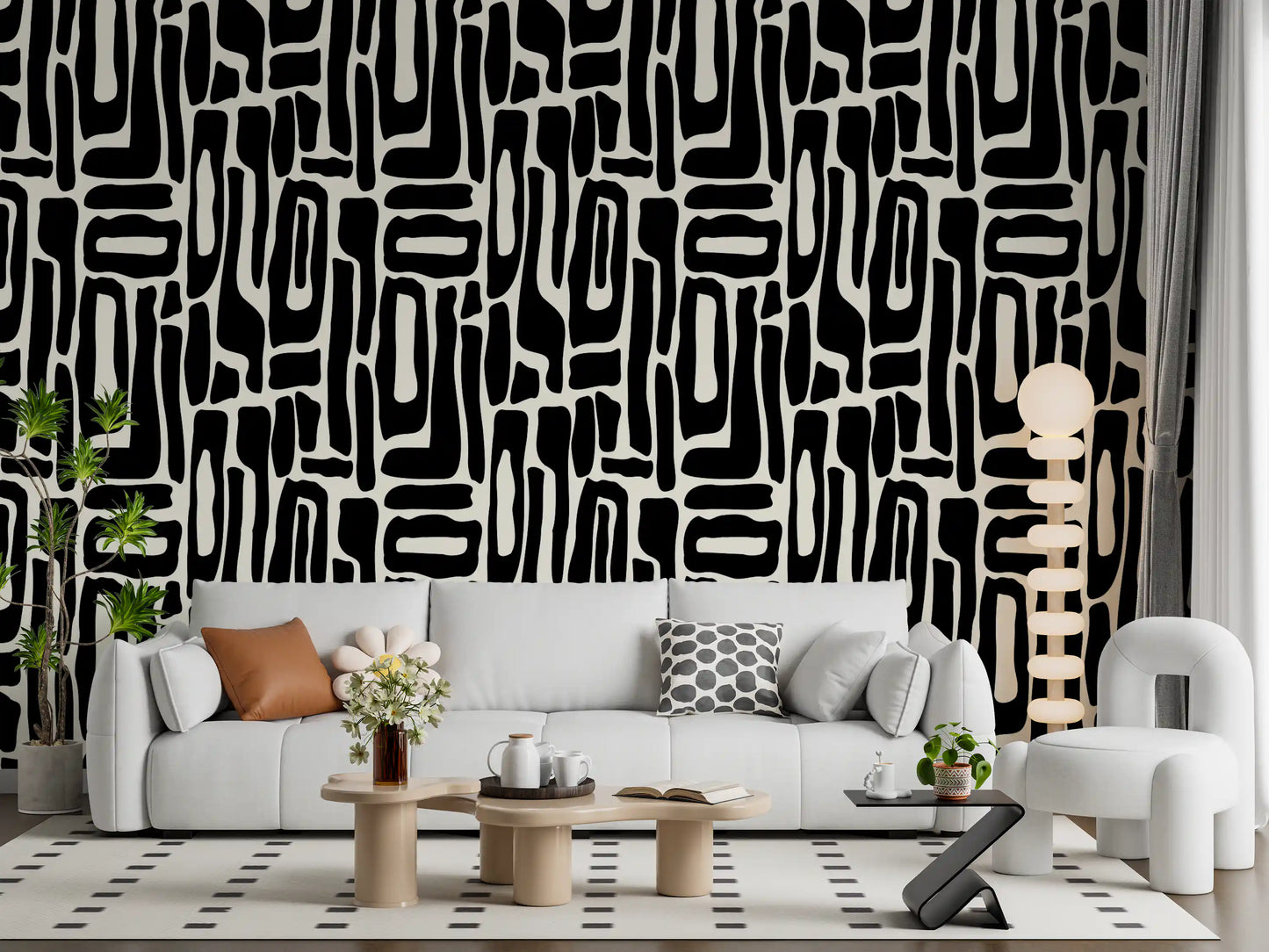 Abstract Organic Ink Shapes Wallpaper⁠