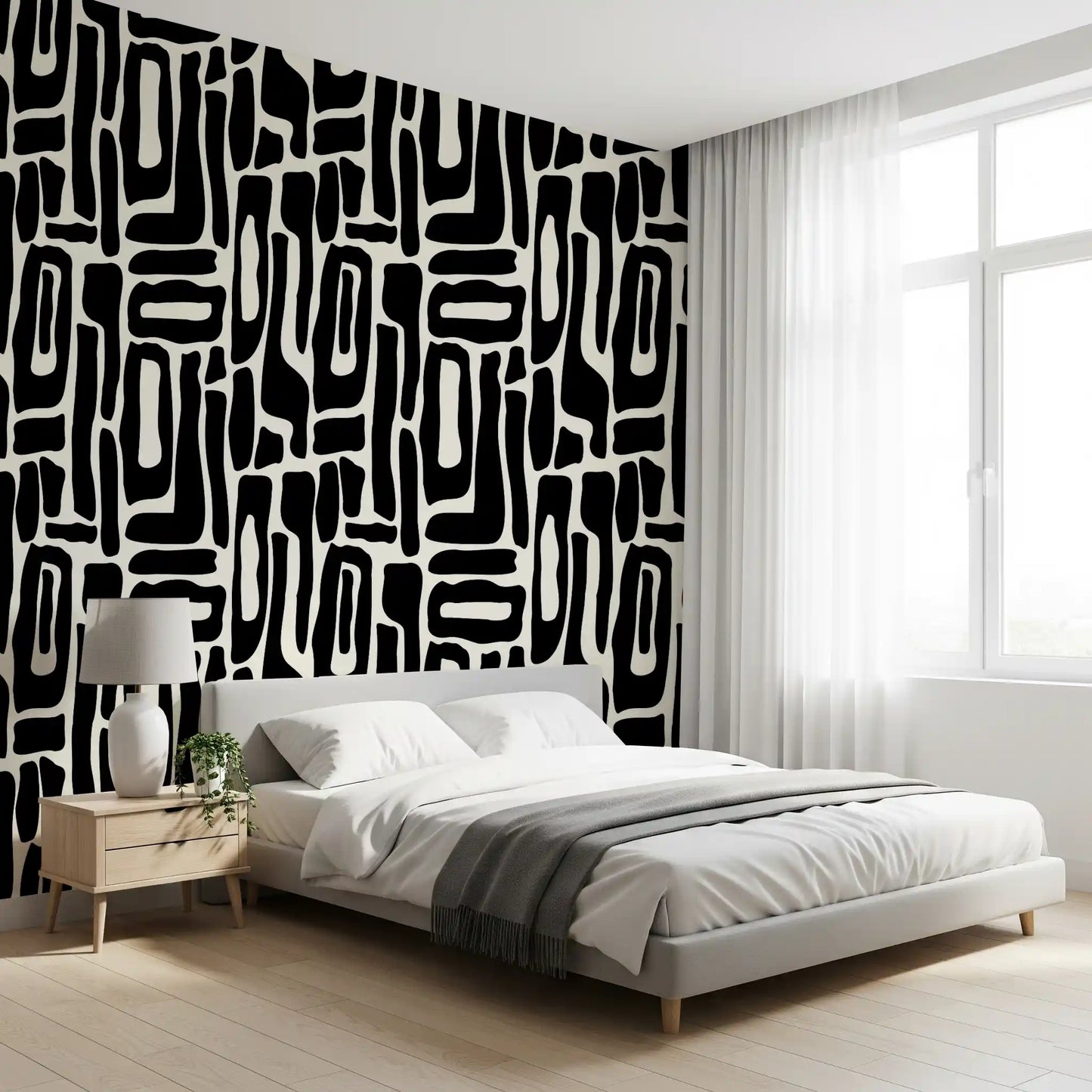 Abstract Organic Ink Shapes Wallpaper⁠