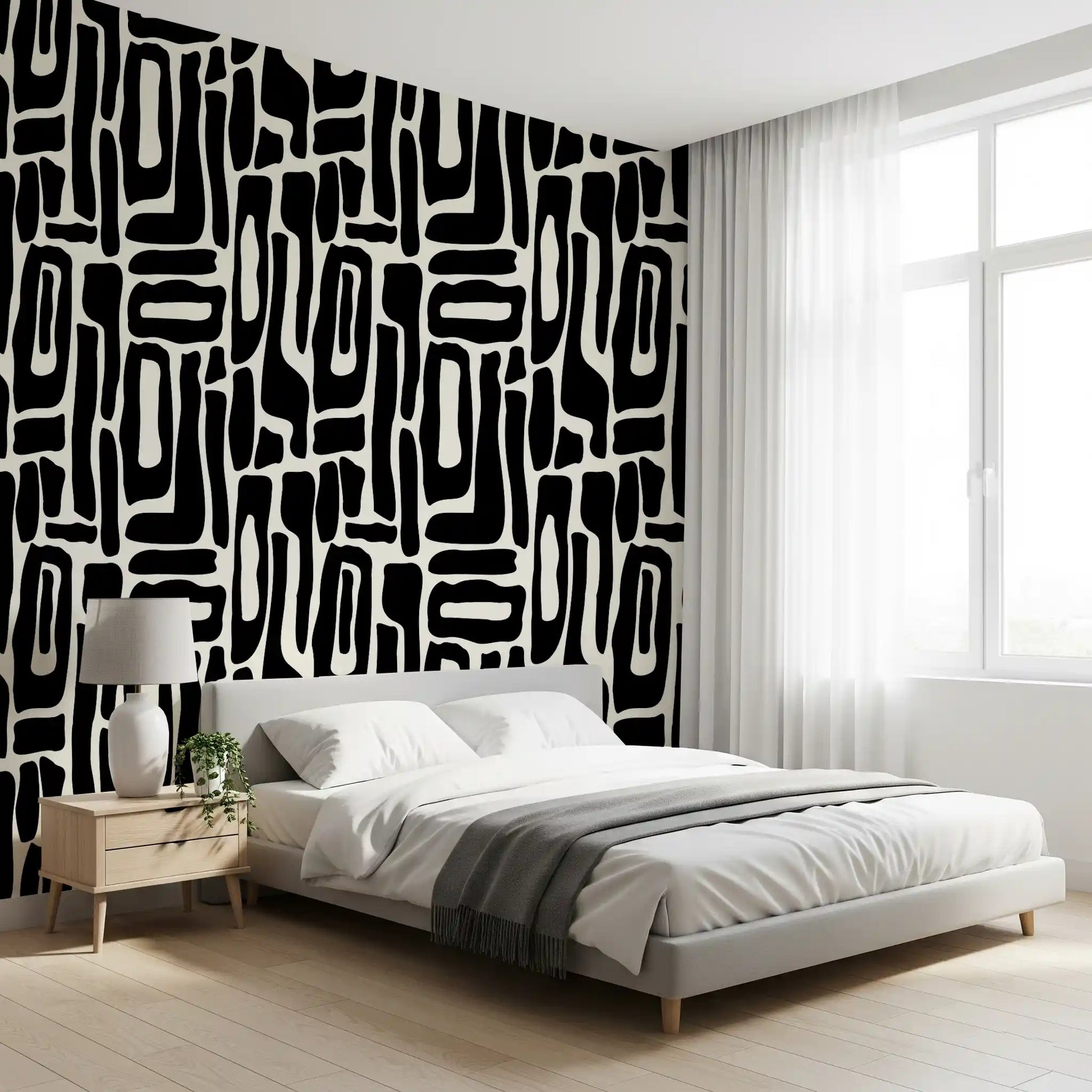 Abstract Organic Ink Shapes Wallpaper⁠