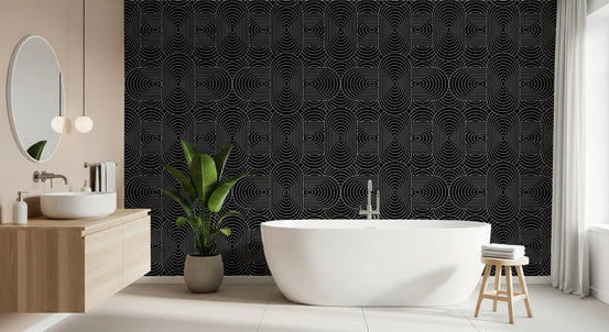 Minimalist Linear Arch Pattern Wallpaper⁠