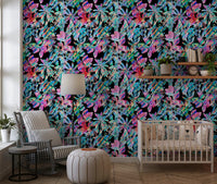 Chromatic Tropical Foliage Wallpaper⁠