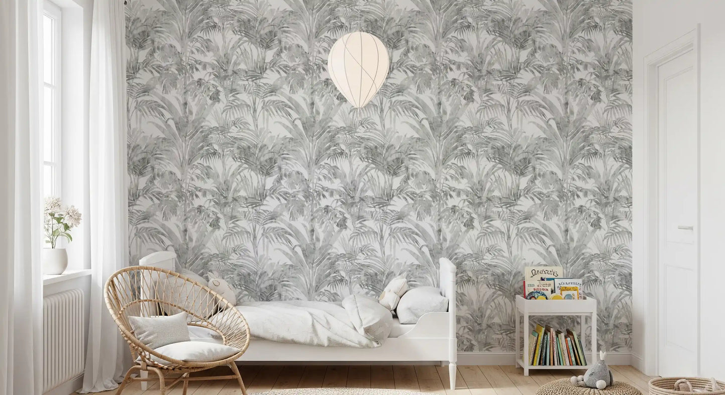 Ethereal Palm Frond Sketch Wallpaper⁠