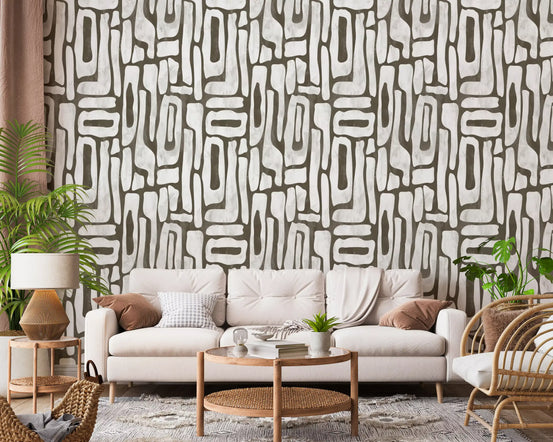 Abstract Organic Stone Motif Wallpaper⁠