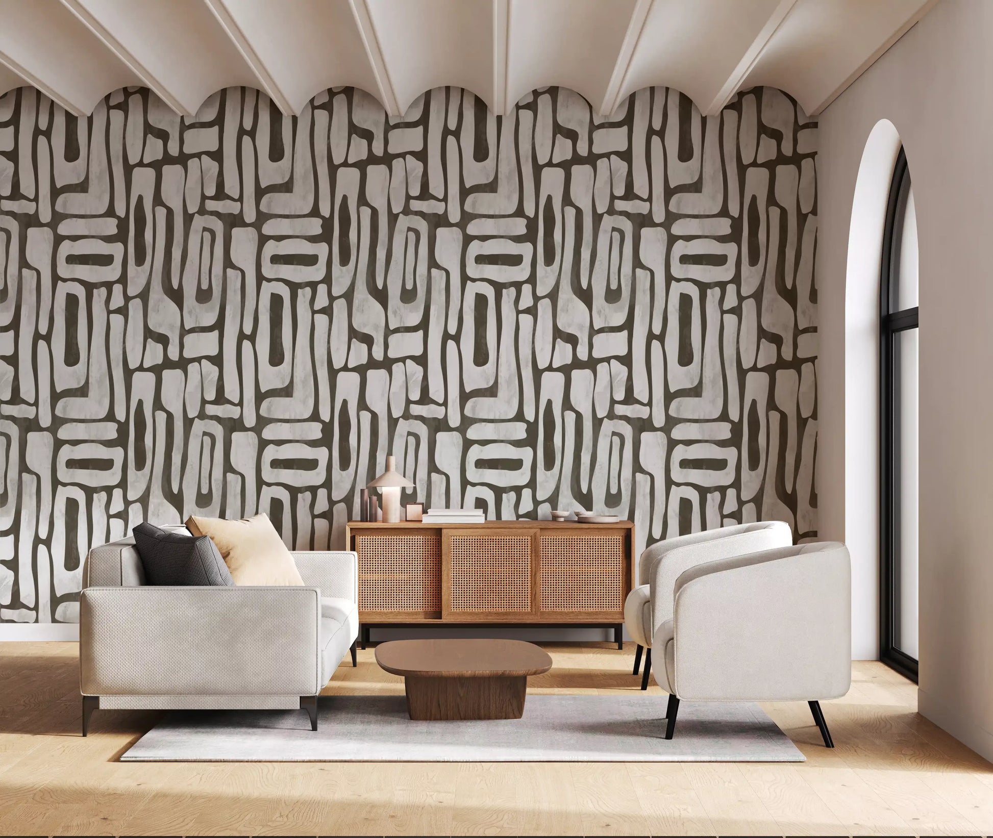 Abstract Organic Stone Motif Wallpaper⁠