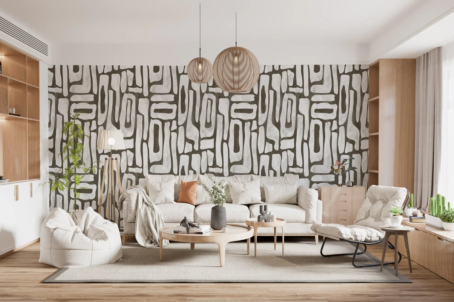 Abstract Organic Stone Motif Wallpaper⁠