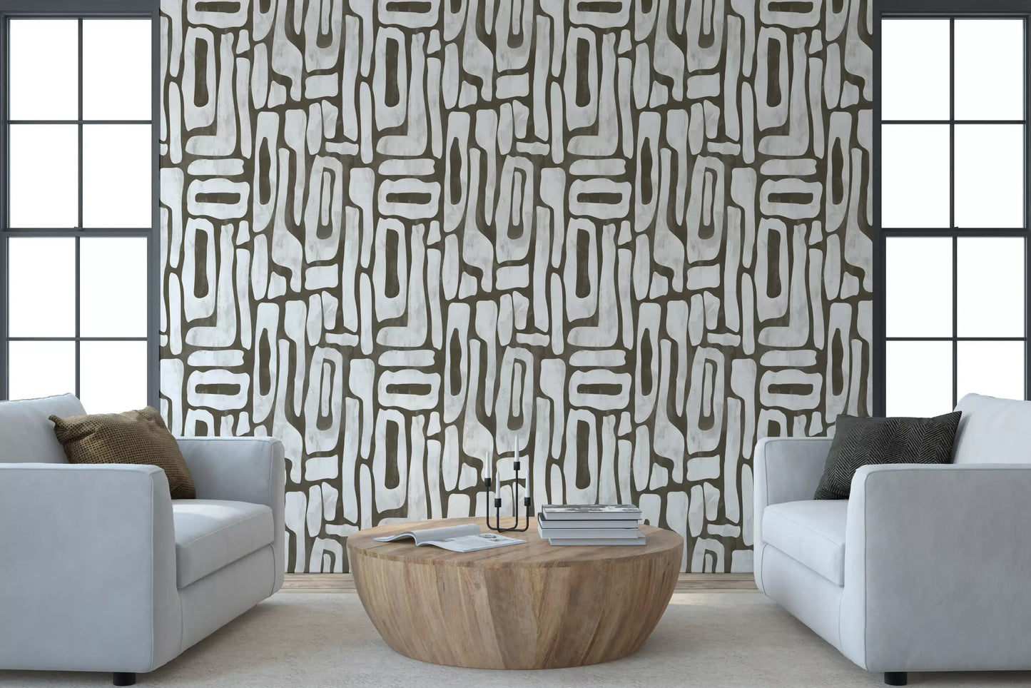 Abstract Organic Stone Motif Wallpaper⁠