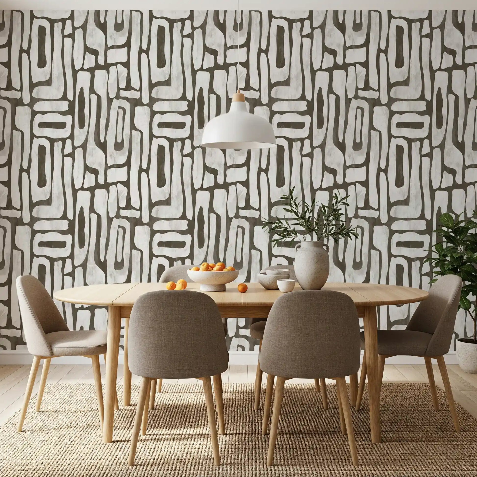Abstract Organic Stone Motif Wallpaper⁠