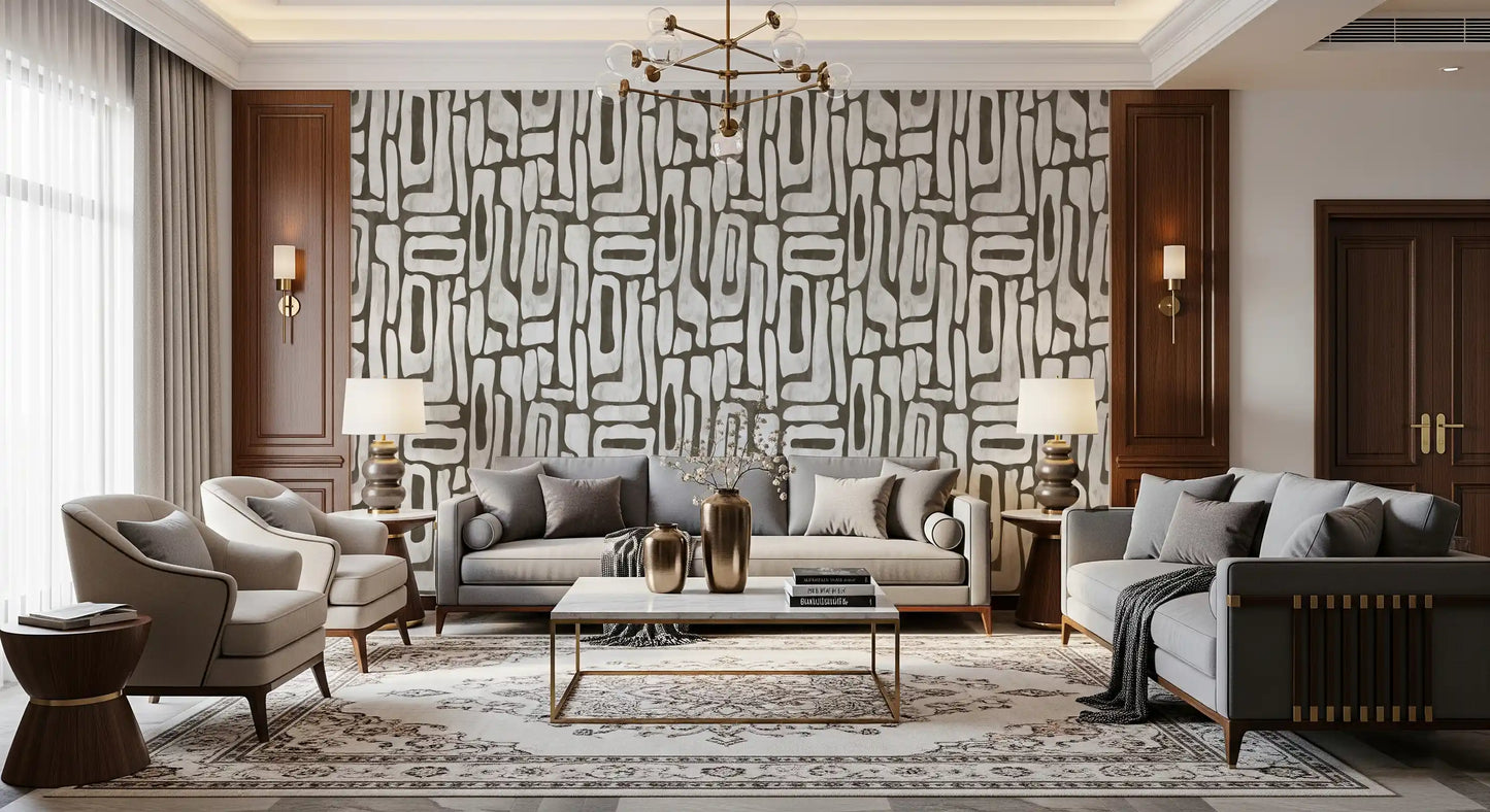 Abstract Organic Stone Motif Wallpaper⁠