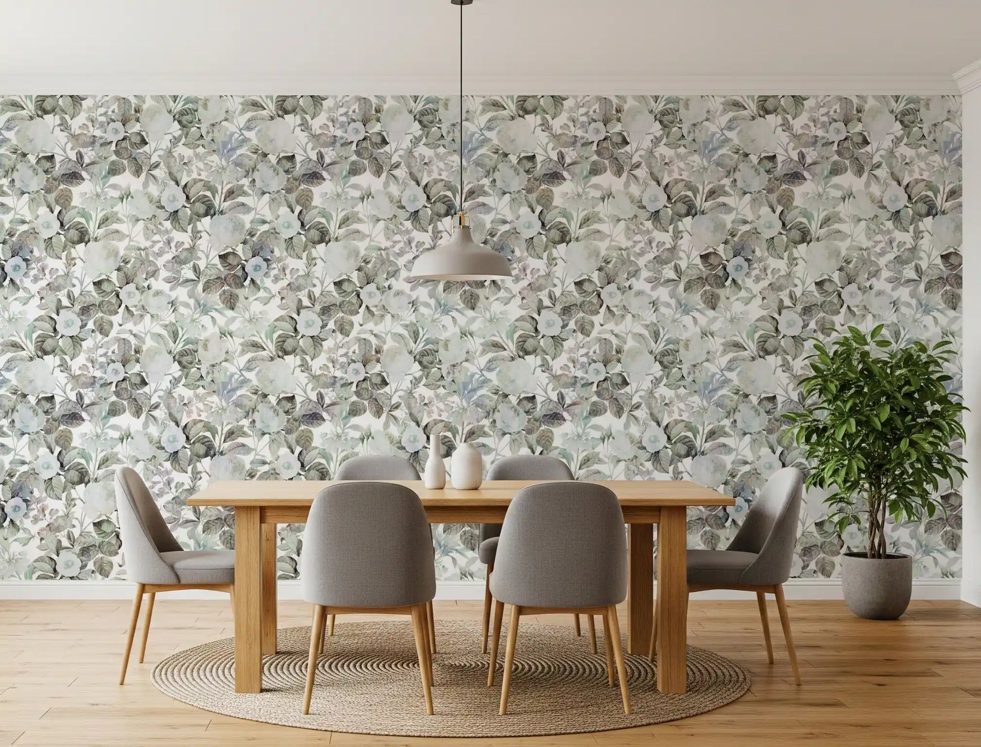 Vintage Botanical Rose Garden Wallpaper⁠