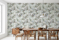 Vintage Botanical Rose Garden Wallpaper⁠