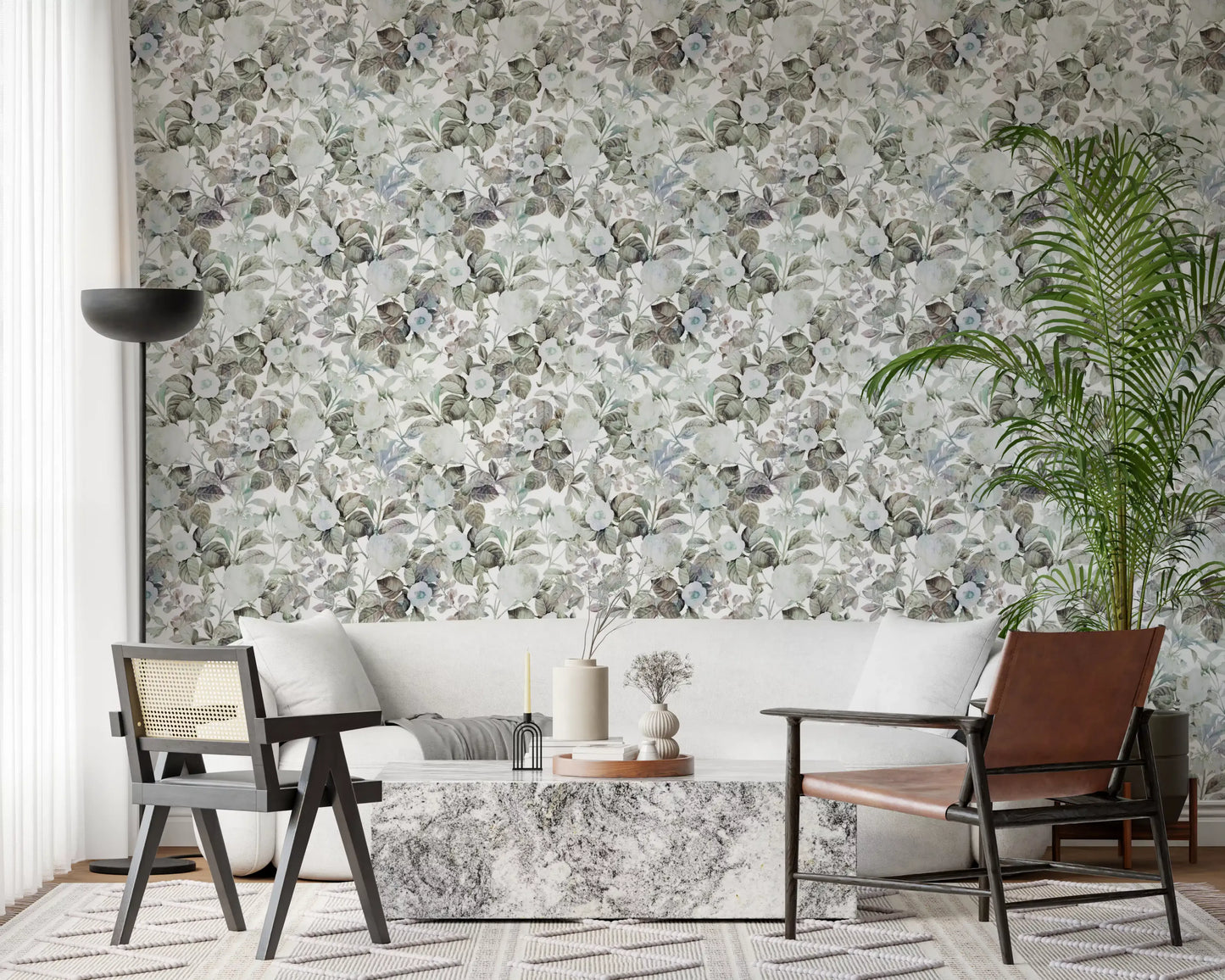Vintage Botanical Rose Garden Wallpaper⁠