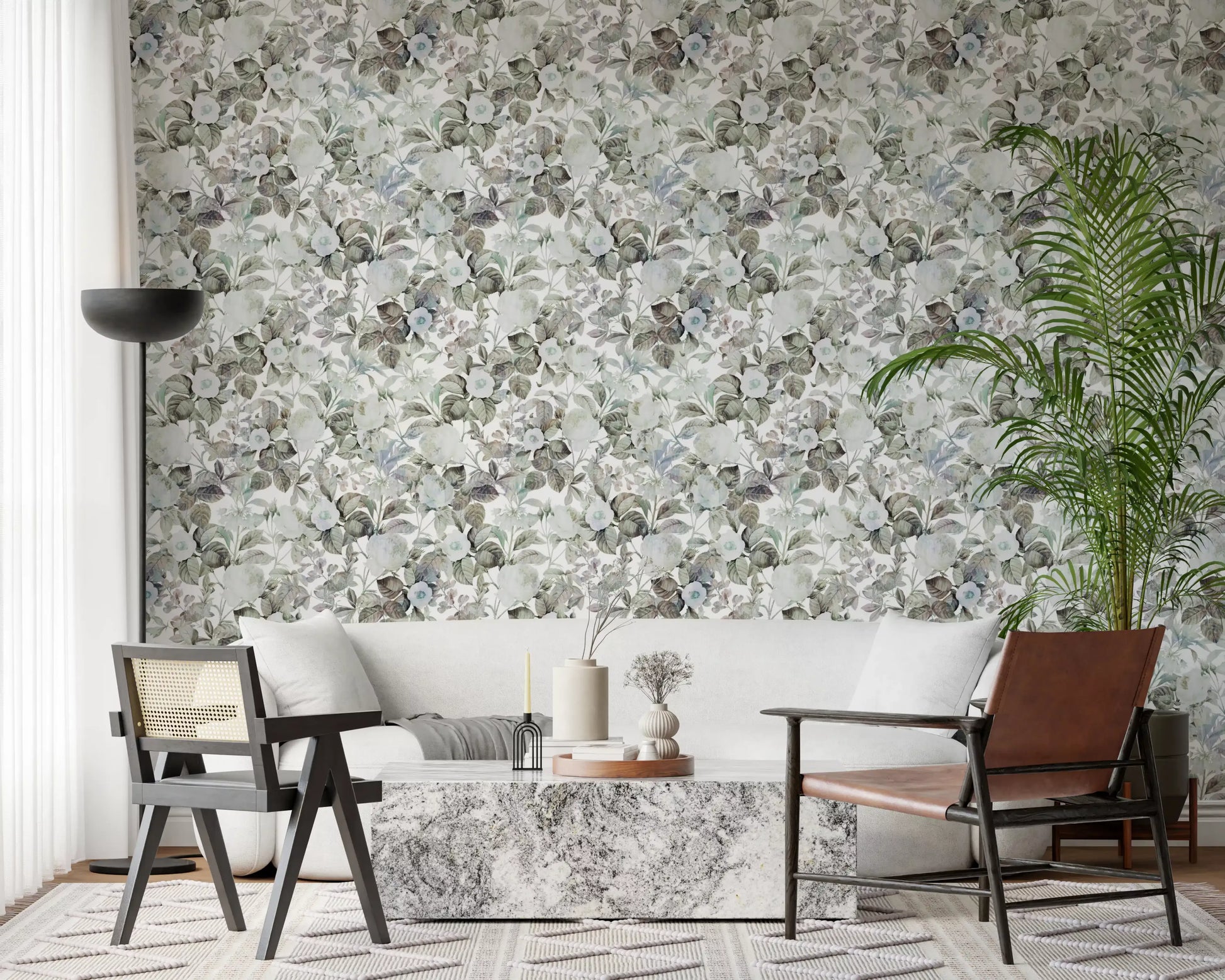 Vintage Botanical Rose Garden Wallpaper⁠