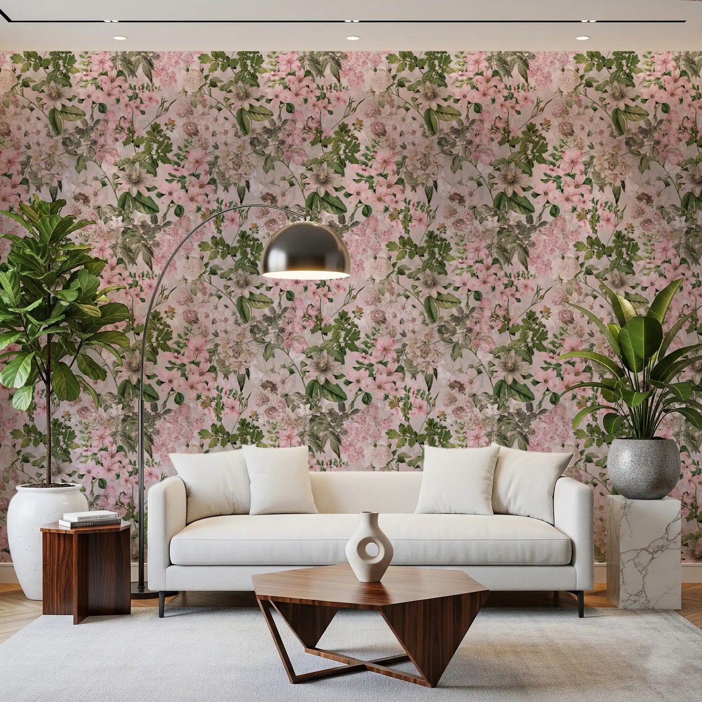 Rustic Meadow Blooms Wallpaper⁠