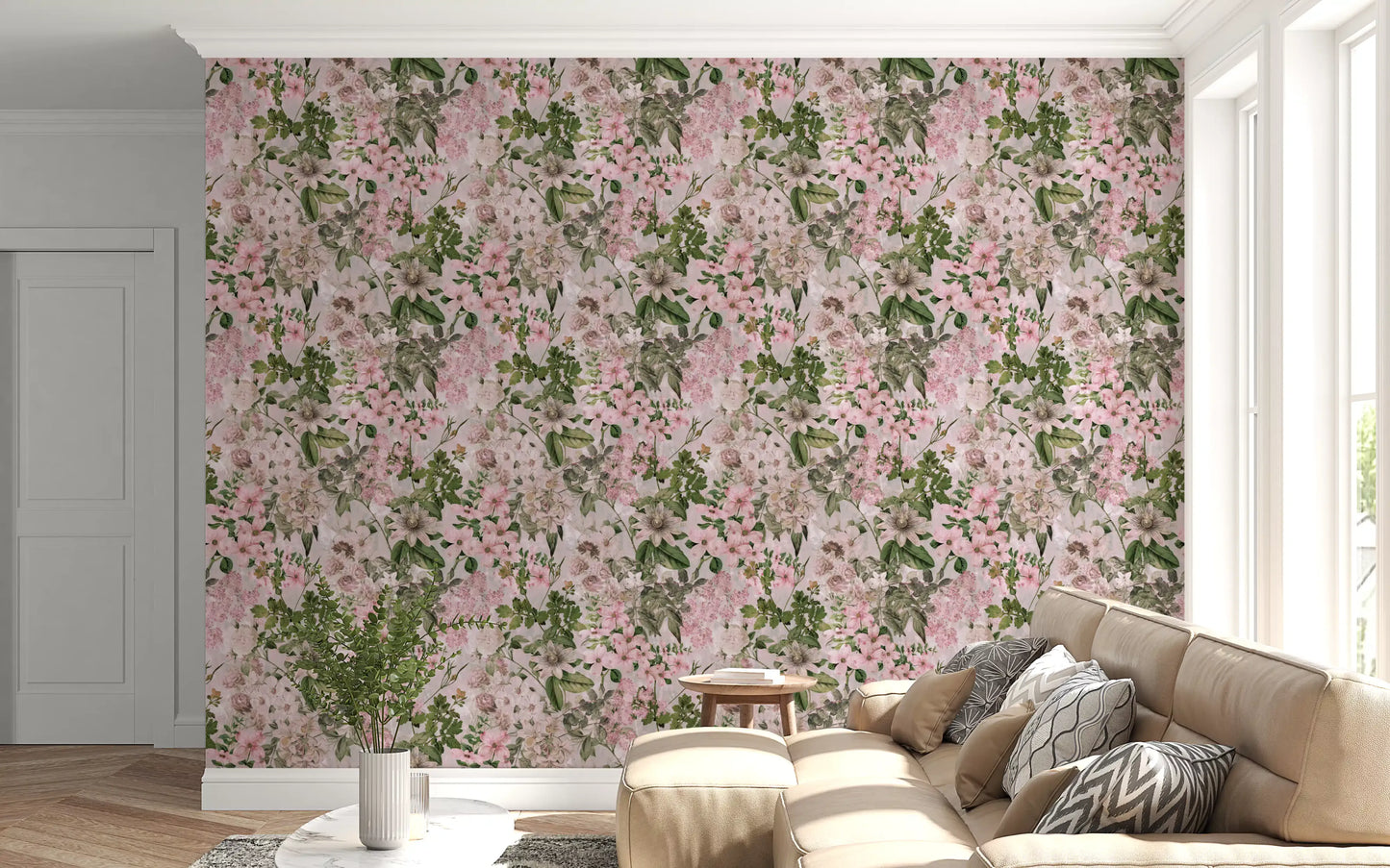 Rustic Meadow Blooms Wallpaper⁠