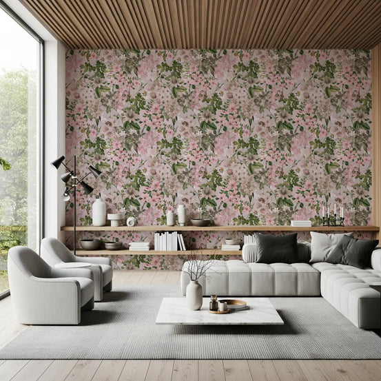 Rustic Meadow Blooms Wallpaper⁠