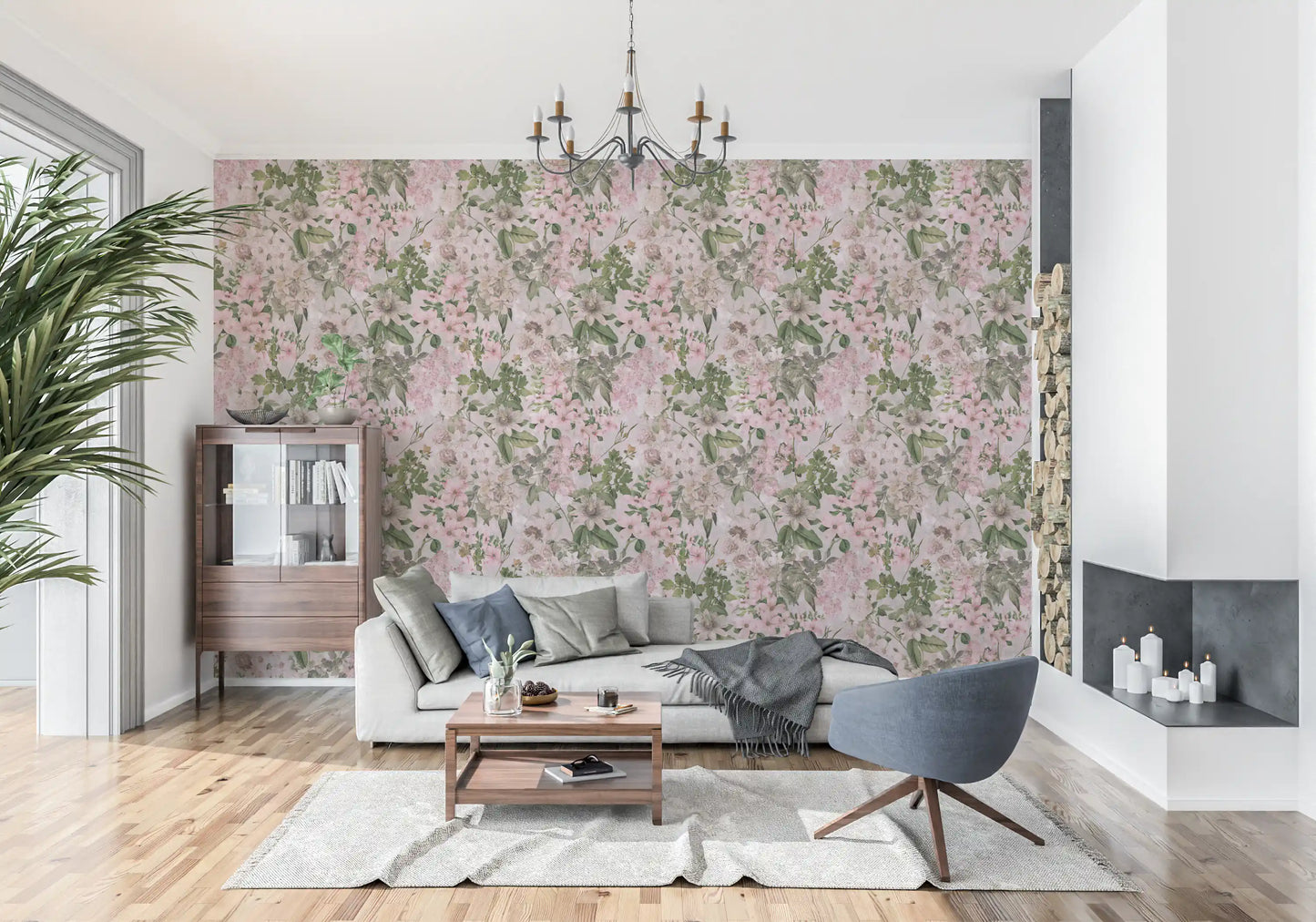 Rustic Meadow Blooms Wallpaper⁠