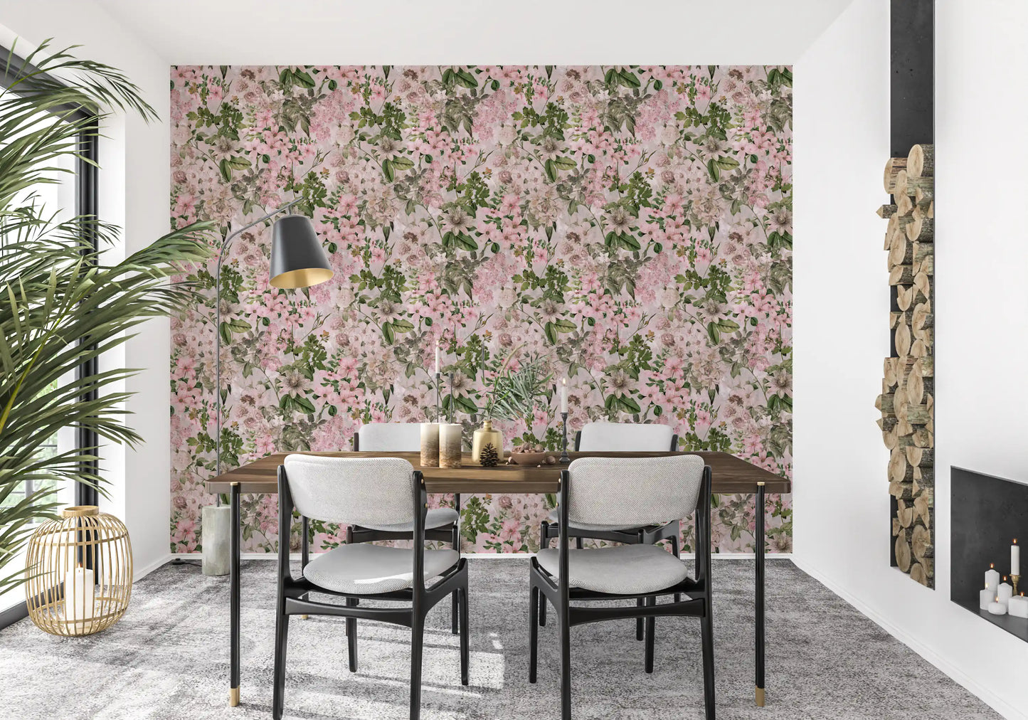 Rustic Meadow Blooms Wallpaper⁠