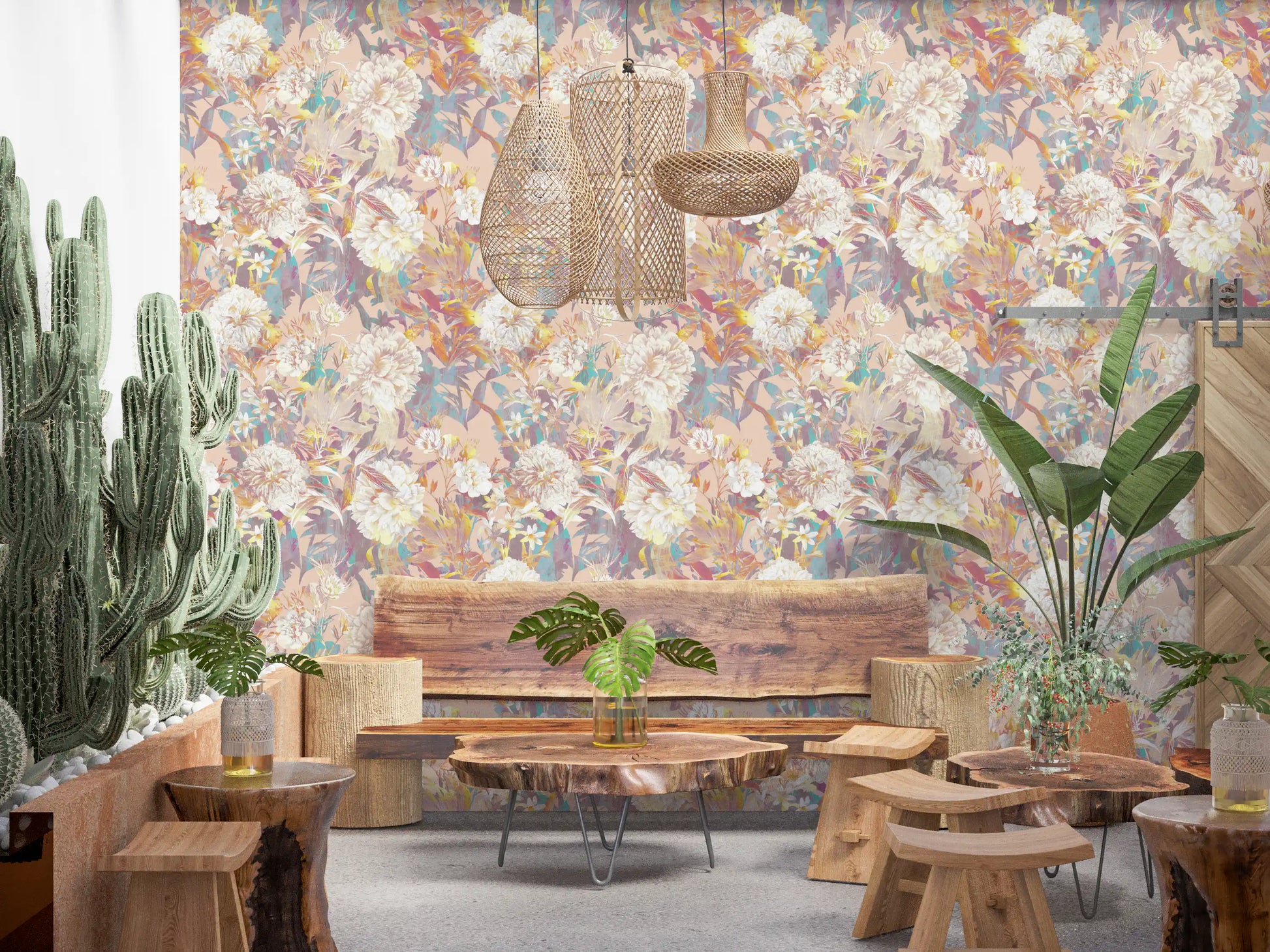 Ethereal Botanical Garden Wallpaper⁠