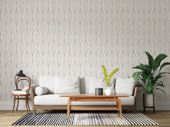 Minimalist Soft Gray Curves Wallpaper⁠
