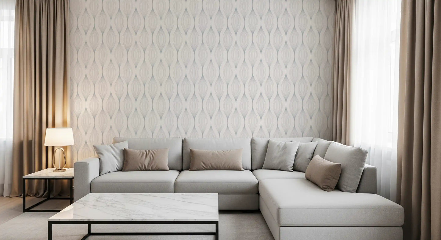 Minimalist Soft Gray Curves Wallpaper⁠
