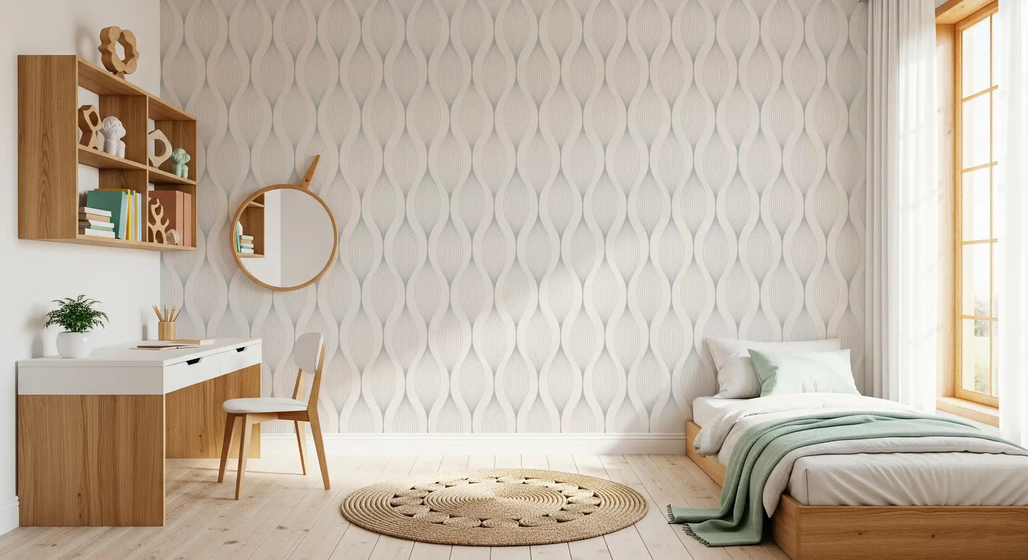 Minimalist Soft Gray Curves Wallpaper⁠