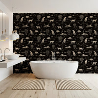 Leopard Sketch Savanna Wallpaper⁠