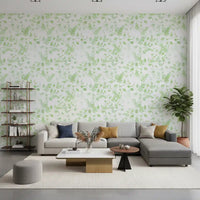 Ethereal Sage Leaf Trails Wallpaper⁠