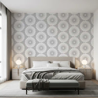 Minimalist Sunburst Radial Motif Wallpaper⁠