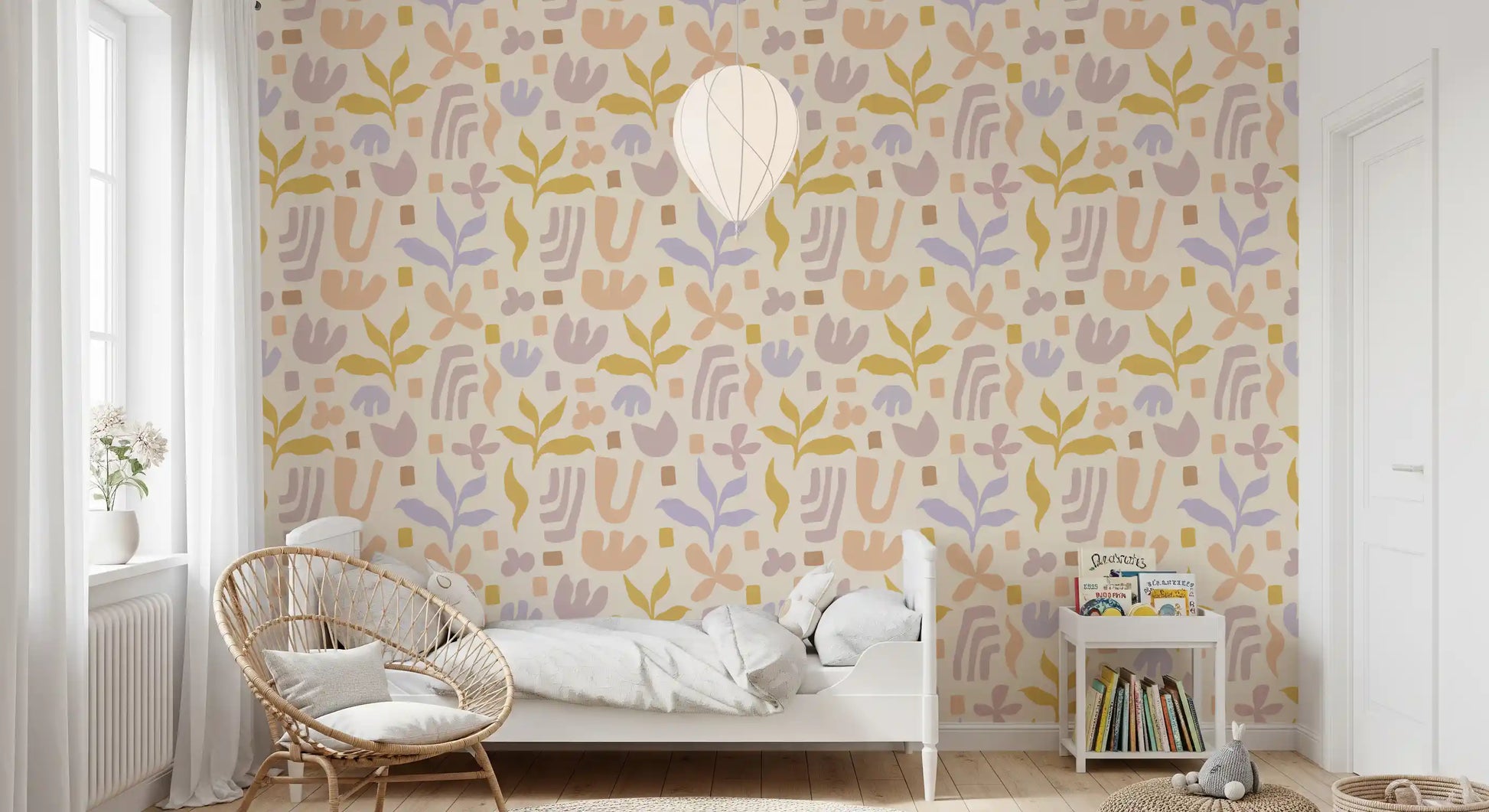 Abstract Organic Matisse Inspired Shapes Wallpaper⁠