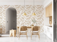 Cream Brushstroke Circles Wallpaper⁠