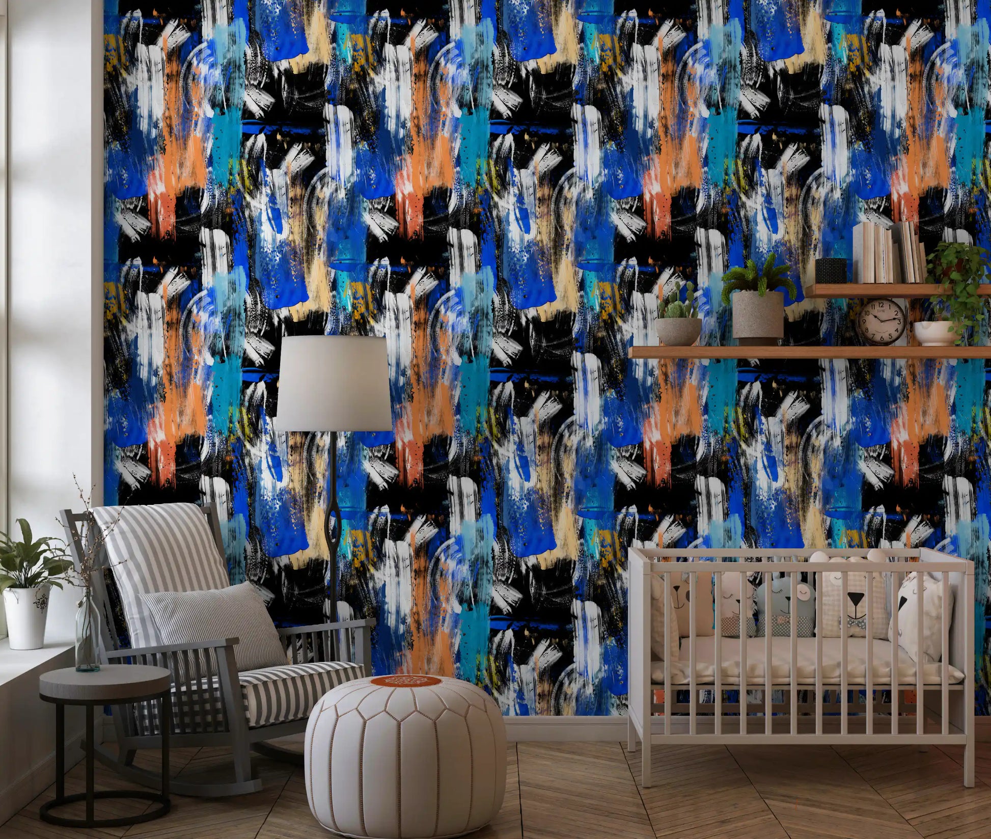 Abstract Painted Strokes Wallpaper⁠