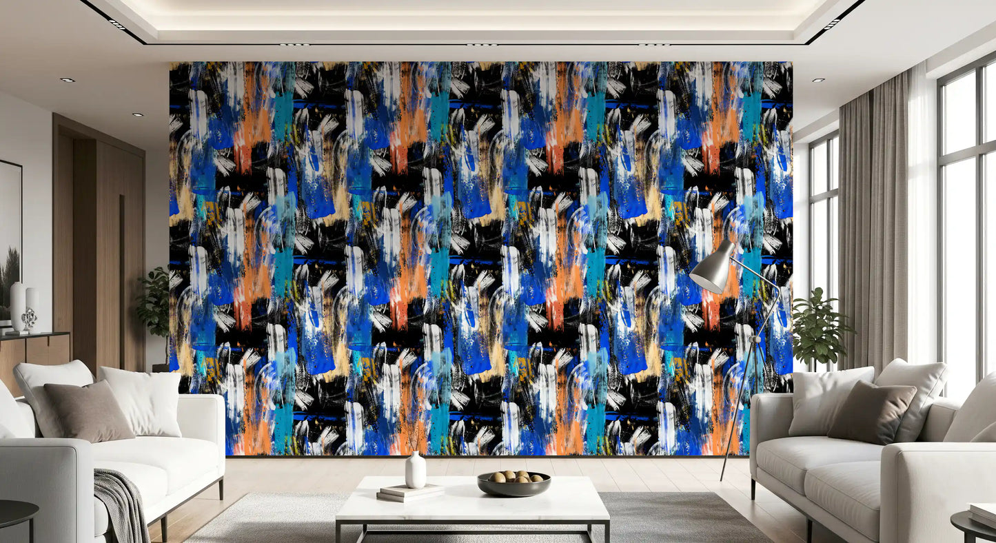 Abstract Painted Strokes Wallpaper⁠