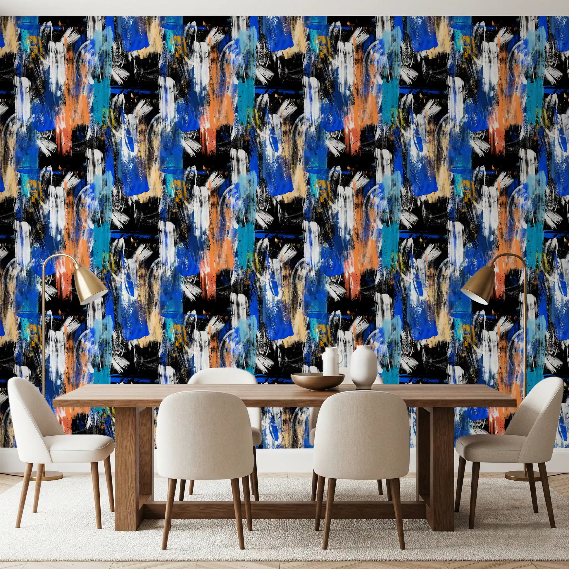 Abstract Painted Strokes Wallpaper⁠