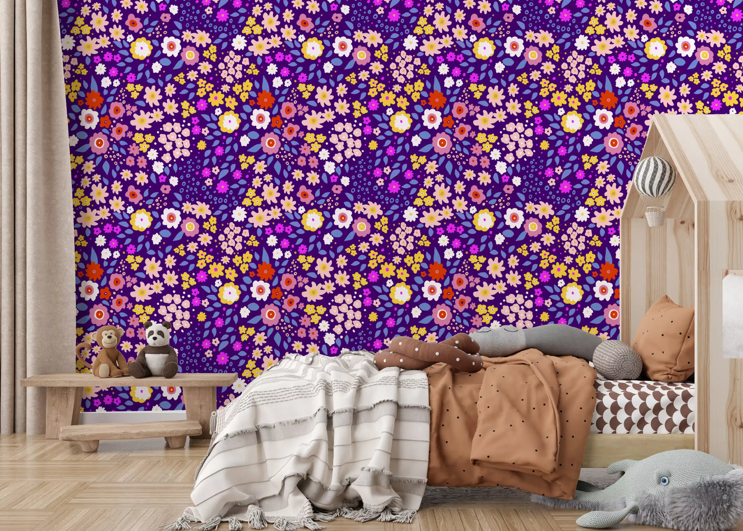 Boho Whimsical Petals Wallpaper⁠
