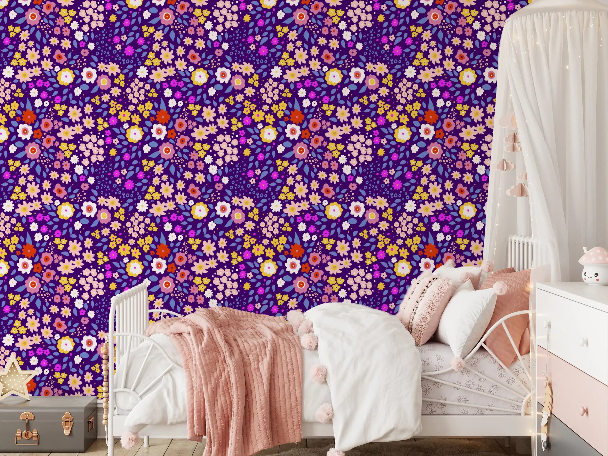 Boho Whimsical Petals Wallpaper⁠