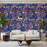 Midnight Meadow Botanical Wallpaper⁠