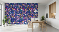 Midnight Meadow Botanical Wallpaper⁠