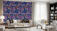 Midnight Meadow Botanical Wallpaper⁠