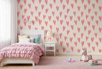 Soft Pink Heart Strokes Wallpaper⁠