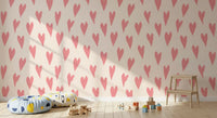 Soft Pink Heart Strokes Wallpaper⁠