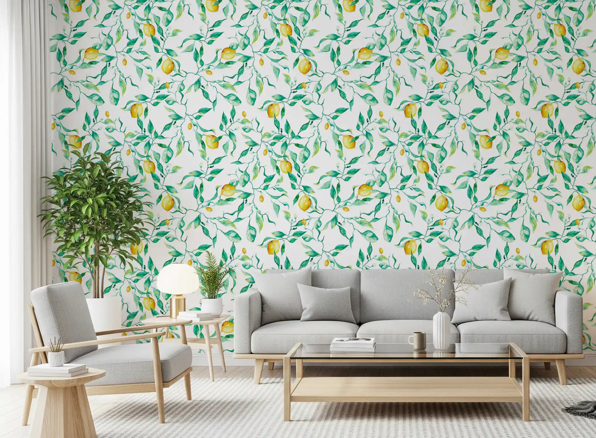 Mediterranean Citrus Grove Orchard Wallpaper⁠