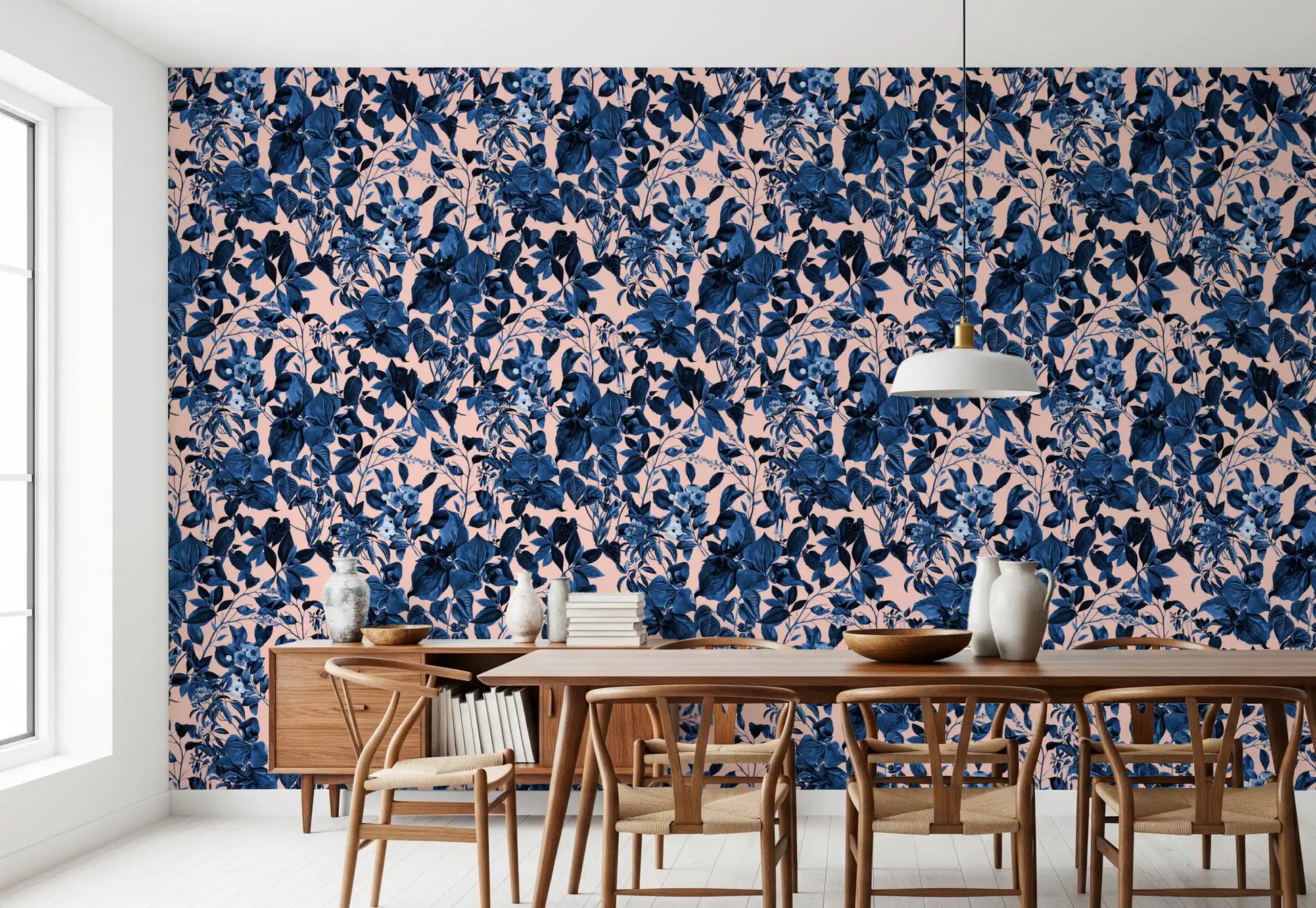Indigo Grove Botanical Print Wallpaper⁠