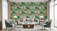 Vintage Botanical Garden Illustration Wallpaper⁠