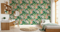 Vintage Botanical Garden Illustration Wallpaper⁠