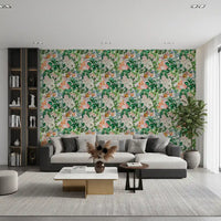 Vintage Botanical Garden Illustration Wallpaper⁠
