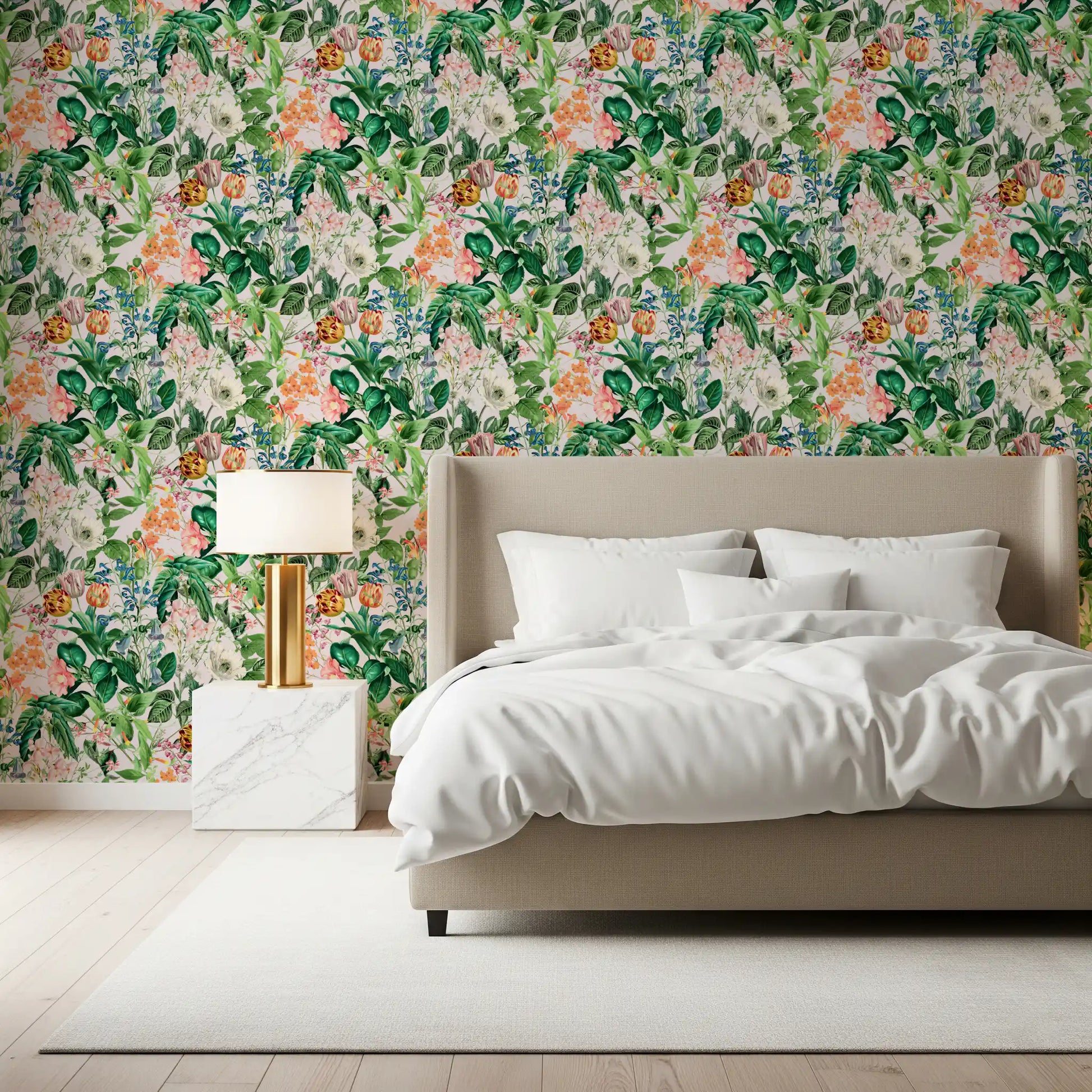 Spring Meadow Floral Pattern Wallpaper⁠