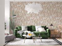 Earthy Brushstroke Leaves Wallpaper⁠
