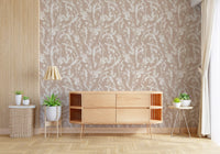 Earthy Brushstroke Leaves Wallpaper⁠